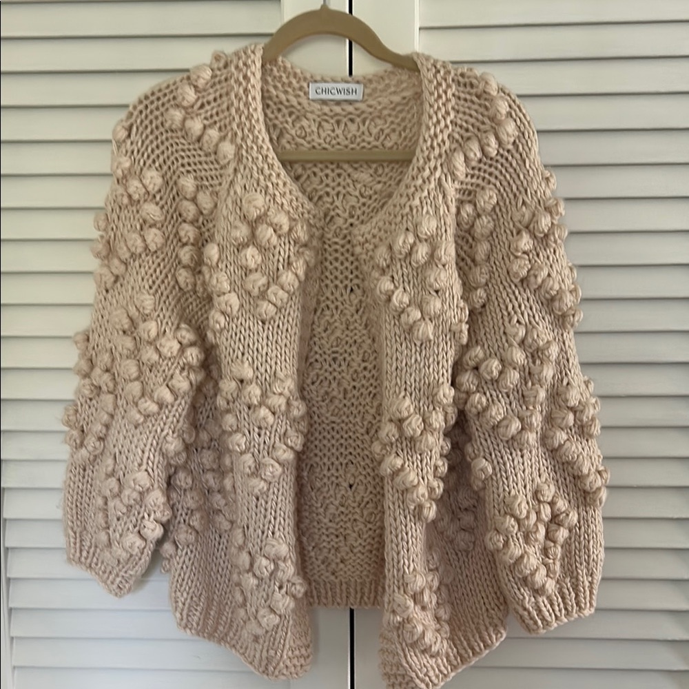 Chicwish Cream Knit Sweater